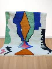 Load image into Gallery viewer, custom Moroccan rugs, handmade rugs, color full rugs, wool rugs, authentic rugs, area rugs, Berber carpet, tapis berbere, Floor & Rugs - AUALIRUG