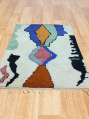 Load image into Gallery viewer, custom Moroccan rugs, handmade rugs, color full rugs, wool rugs, authentic rugs, area rugs, Berber carpet, tapis berbere, Floor & Rugs - AUALIRUG