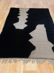 Load image into Gallery viewer, Wool Rugs Australia - tufted area rug - Gorgeous Beni Ourain Carpet - terracotta solid rug - Simple rug- Black and White Rug - Oversize rug - AUALIRUG