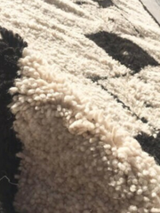 Load image into Gallery viewer, Azilal Berber Rug - Peach Rug - Traditional Moroccan Rug - Wool Rug - Contemporary Rug - Hand Knotted Rug- Black White Custom Rug -Solid Rug - AUALIRUG