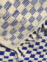 Load image into Gallery viewer, Amazing multicolored Rug - Handmade Rug - Traditional Moroccan Rug - Wool Area Rug - Bohemian Rug - Blue and White Rug - Antique Rug - AUALIRUG