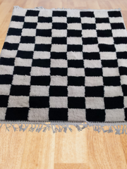 Load image into Gallery viewer, Monochrome Delight: Moroccan Black and White Checkered Rug for Modern Interiors Berber| Customise