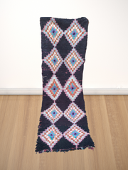 Load image into Gallery viewer, Abstract Boucharouite carpets, vintage Moroccan carpets, aesthetic Carpets, contemporary Boucharouite rugs, floor carpets | In Stock