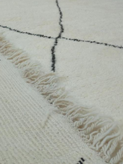 Load image into Gallery viewer, Authentic Beni Ourain rug - Large Moroccan Rug - Home art Living Room Rug - Berber Style Rug - Genuine Lamb Wool - Moroccan Black White Rug - AUALIRUG