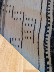 Load image into Gallery viewer, Sheep Wool Rug - Peach Rug - Traditional Rug - tapis berber - Contemporary Rug - Hand Knotted Rug- Black White Custom Rug - Handmade Carpet - AUALIRUG