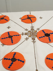 Load image into Gallery viewer, Moroccan Handmade Wool Placemat Set of 10#30 - AUALIRUG