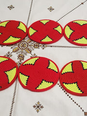 Load image into Gallery viewer, Moroccan Handmade Wool Placemat Set of 10#29 - AUALIRUG