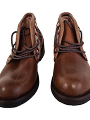 Load image into Gallery viewer, MOROCCAN KILIM BOOTS, Vintage Carpet Leather Boots Boho, Handmade Western Ankle Boots - AUALIRUG