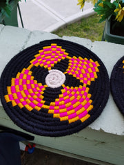 Load image into Gallery viewer, Moroccan Handmade Wool Berber Placemat Set of 8 #7 - AUALIRUG