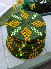 Load image into Gallery viewer, Moroccan Handmade Wool Berber Placemat Set of 10 #8 - AUALIRUG