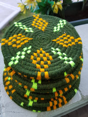 Load image into Gallery viewer, Moroccan Handmade Wool Berber Placemat Set of 10 #8 - AUALIRUG