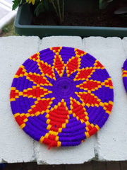 Load image into Gallery viewer, Moroccan Handmade Wool Berber Placemat Set of 8 #6 - AUALIRUG