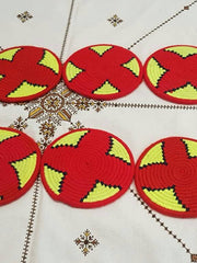 Load image into Gallery viewer, Moroccan Handmade Wool Placemat Set of 10 # 29 - AUALIRUG