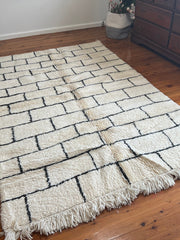 Load image into Gallery viewer, Black and White Checkered Rug - Patterned Living Room - Checkered Area Rug - Checkerboard Rug - Floor rug - Soft Colored Rug - Flatweave Rug