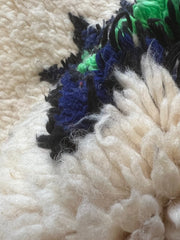 Load image into Gallery viewer, Amazing Multicolored Rug - Moroccan Handmade Rug - White Rug with Star - Checkerboard Rug - Handmade Wool Carpet - Chic Rug - Handwoven Rug