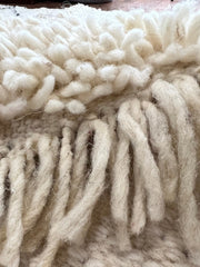 Load image into Gallery viewer, Traditional Moroccan Rug - Moroccan Rug - Black and White Rug - Peach Rug - Wool Carpet - Checkerboard Rug - Pakistani Rug Gift Rug