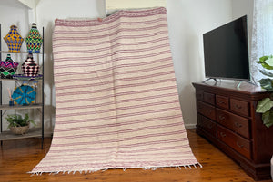 Hand Woven Blanket Eye-Catching Carpet - Authentic Moroccan Rug - Rug Handmade By Berber Women - Beni Ourain Rug - Bedroom Rug - Floor Rug