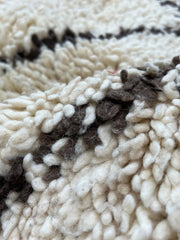 Load image into Gallery viewer, Moroccan Berber Rug - Custom Handmade Rug - Berber White And Black Carpet - Long Berber Carpet In Stock - Tribal Wool Rug