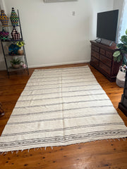 Load image into Gallery viewer, Hand Woven Blanket - Handmade Blanket - Moroccan Carpet With Attractive design - Carpet Handmade by Berber Women - Modern Rug - Antique Rug