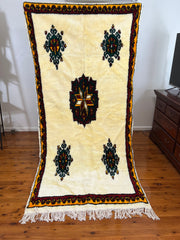 Load image into Gallery viewer, Carpet With Attractive design - Moroccan Beni Ourain Rug - Rug With modern design - Hand Woven Rug- White Custom Rug - Colorful area rug