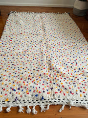 Load image into Gallery viewer, Polka Dot Rug - Custom Rug - Area Rug - Moroccan Rug - Bedroom Rug - Contemporary Art - Hand Knotted Rug - Genuine Lamb Wool - Trendy Rug