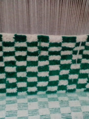 Load image into Gallery viewer, Bohemian Checkered Rug - Handmade Carpet Moroccan - Hallway Area Rug - Shaggy Carpet - Checkerboard Runner - Wool Rug - Berber Rug