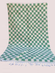 Load image into Gallery viewer, Bohemian Checkered Rug - Handmade Carpet Moroccan - Hallway Area Rug - Shaggy Carpet - Checkerboard Runner - Wool Rug - Berber Rug