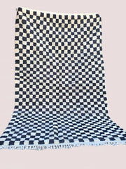 Load image into Gallery viewer, Bohemian Checkered Rug - Handmade Carpet Moroccan - Hallway Area Rug - Shaggy Carpet - Checkerboard Runner - Wool Rug - Berber Rug
