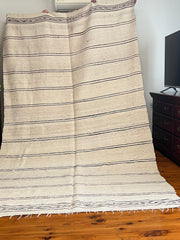 Load image into Gallery viewer, Hand Woven Blanket - Handmade Blanket - Moroccan Carpet With Attractive design - Carpet Handmade by Berber Women - Modern Rug - Antique Rug