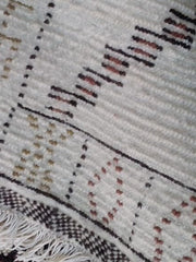 Load image into Gallery viewer, square carpet - Moroccan Carpet - Gorgeous Rug - Beni Ourain Carpet - solid rug - Simple rug- Black and White Rug - Chic rug - Soft Rug