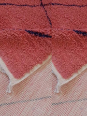 Load image into Gallery viewer, Faded Rug - Red rug - Authentic Rug - living room rug - Monochrome Deisgn Interior - Soft Rug - Geometric Runner - Plain rug - Chic Carpet