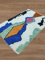 Load image into Gallery viewer, custom Moroccan rugs, handmade rugs, color full rugs, wool rugs, authentic rugs, area rugs, Berber carpet, tapis berbere, Floor & Rugs