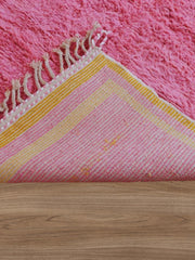 Load image into Gallery viewer, simple motifs pink rug, flat fluffy rug, Moroccan traditional rugs, Shaggy Rug, Motifs carpet
