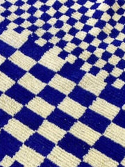 Load image into Gallery viewer, Morocco Area Rug, Sheep Wool Rug, Blue Carpet, Nursery room rug, Blue wool rug