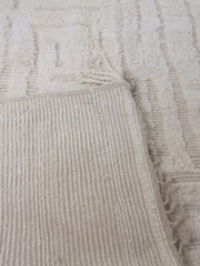 Load image into Gallery viewer, Natural wool rug, Hand-knotted rug, Berber-style rug, Tribal wool rug, Authentic Moroccan rug