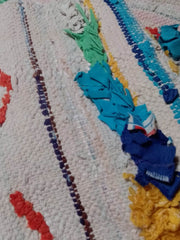 Load image into Gallery viewer, Boucheruite area rugs, vintage tribal rugs, Berber Vintage tapis, Boucherouite rugs