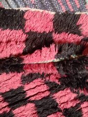 Load image into Gallery viewer, Boucherouite checkered, Berber bedroom rug, Boucherouite unique, large colorful rugs