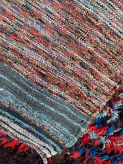 Load image into Gallery viewer, black bouchrouite rugs, tribal colorful bouchrouit rugs, vintage runner rugs, carpet boucherouite