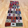 Bouchrouite Tapis authentic, colorful Tribal rug, Vintage rag rug, morocco textile art carpet | 85cm x 244cm In Stock