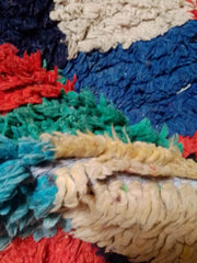 Load image into Gallery viewer, Exquisite Fusion: Berber Vintage Bouchouite Rug - Tribal Patterns and Vibrant Hues