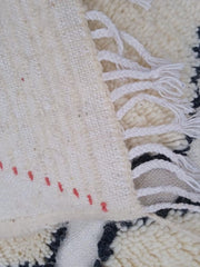 Load image into Gallery viewer, black pattern carpet, hand woven carpet, organic wool carpet, authentic moroco rug