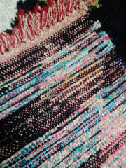 Load image into Gallery viewer, narrow boucherouite rug, boucherouite runners, colored Boucherouite, vintage runner carpet