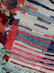 Load image into Gallery viewer, Bouchrouite rug aesthetic, handwoven multi-color rug, antique tapis flowers, mid-century area rug