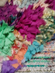 Load image into Gallery viewer, Bouchrouite antique rug, checkered colored rug, handmade custom carpet, decorative rug