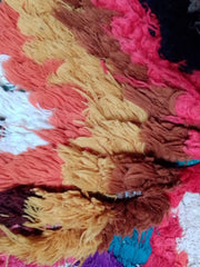 Load image into Gallery viewer, Bohemian Beauty: Handwoven Moroccan Bouchouite Rug - Vibrant Colors, Unique Design