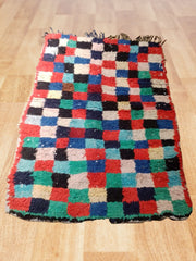 Load image into Gallery viewer, Exquisite Fusion: Berber Vintage Bouchouite Rug - Tribal Patterns and Vibrant Hues