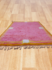 Load image into Gallery viewer, simple motifs pink rug, flat fluffy rug, Moroccan traditional rugs, Shaggy Rug, Motifs carpet - AUALIRUG
