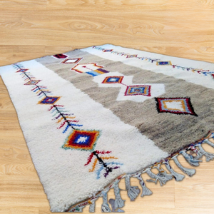 Moroccan Berber rug, Moroccan rug contemporary, pastel Moroccan rug - AUALIRUG
