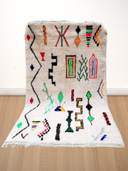 Load image into Gallery viewer, Unique Moroccan Wool Handmade Rug, Artisanal Craftsmanship at Its Finest - AUALIRUG
