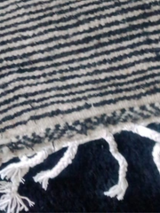 Load image into Gallery viewer, Artistic rugs - tufted area rug - Gorgeous Beni Ourain Carpet - terracotta solid rug - Simple rug- Black and White Rug - Oversize rug - AUALIRUG
